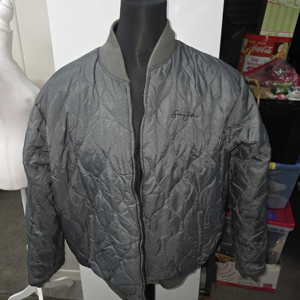 Vintage Y2K Sean John reversible Quilted Bomber Jacket men size  3X large